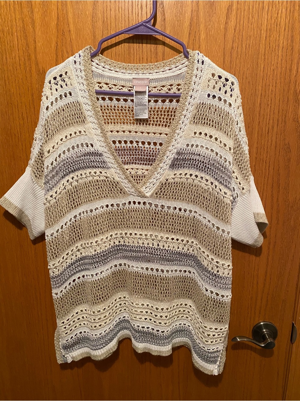 Chico’s Women’s Lightweight Short Sleeved Sweater